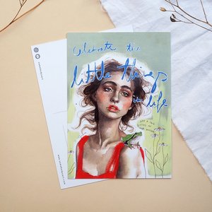 Postkarte Celebrate the little things