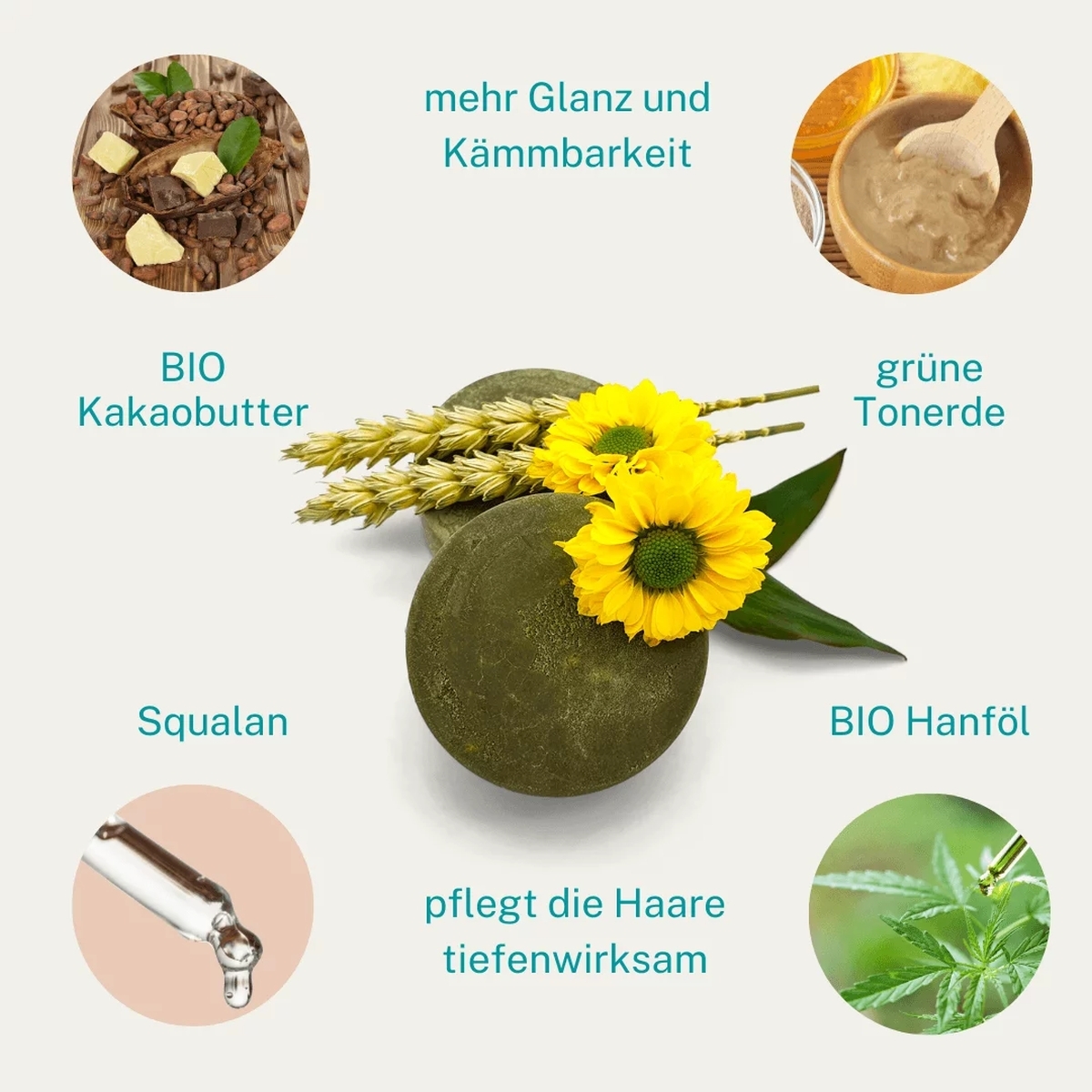 Vegane Naturkosmetik Haarbalsam für trockene und spröde Haare - Aloe Vera - 90 g