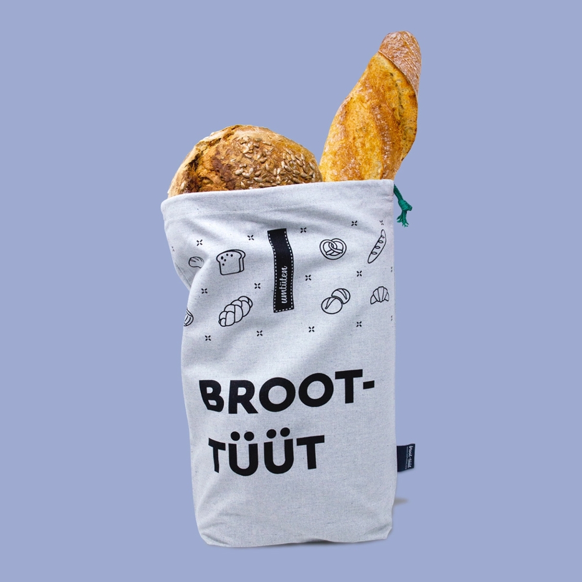 Bio Baumwolle wiederverwendbar Brotbeutel - Broot Tüüt