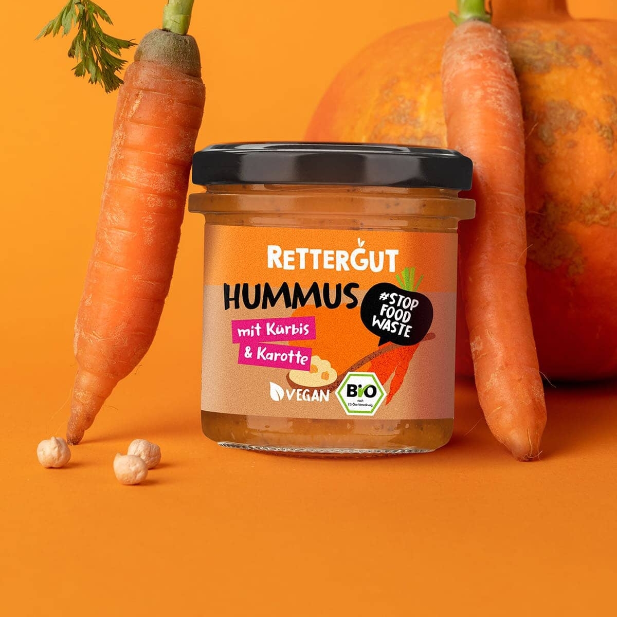 Bio Hummus - Kürbis und Karotte