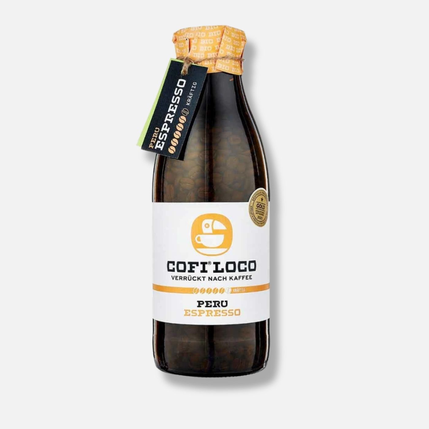 Bio fairtrade Kaffee in der Mehrwegflasche - Peru Peru Espresso